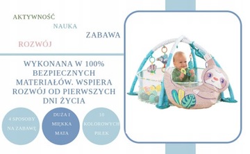 БОЛЬШОЙ ОБРАЗОВАТЕЛЬНЫЙ ИНТЕРАКТИВНЫЙ КОВРИК ДЛЯ ДЕТЕЙ ЛЕНИЦ + ИГРУШКИ