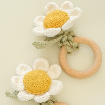 PREZENT DLA NIEMOWLAKA DZIECKA ZABAWKA GRZECHOTKA HANDMADE CHRZEST ROCZEK