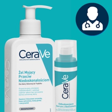 CeraVe Набор против несовершенств: очищающий гель, сыворотка + крем для рук