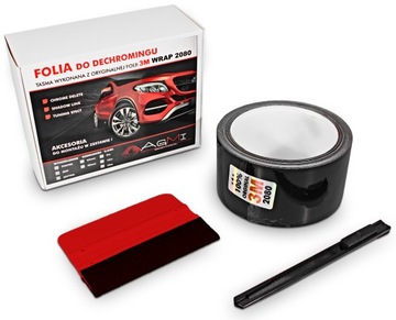 3M FOLIA TAŚMA DO DECHROMINGU CZARNY POŁYSK DECHROMING 5cmx10m Rakla Nożyk