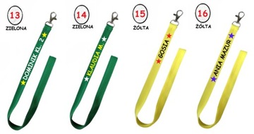 Smycz na klucze i pendrive'a z imieniem z gwiazdkami