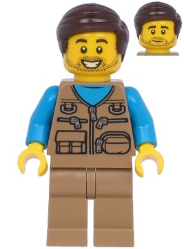 LEGO Nowa Minifigurka Wędkarz Kamper twn398