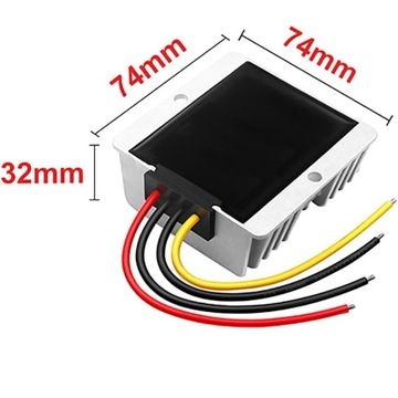 ПРЕОБРАЗОВАТЕЛЬ 24В 36В 48В (15В-60В) В 12В 5А ПОНИЖАЮЩИЙ DC/DC IP68 ROSFIX HQ