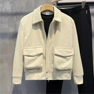 New Corduroy Jacket Men's Korean Fashion Slim Fit