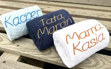 Рождественский подарок ТОЛСТЫЕ Полотенца с именной вышивкой