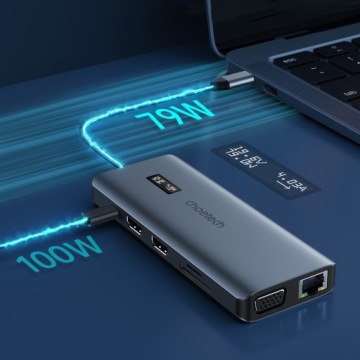 Адаптер Choetech 12in1 HUB-M26 USB-C на USB-C USB