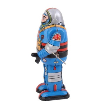 2 szt. Vintage Wind Up Robot kosmiczny Mechaniczne zabawki