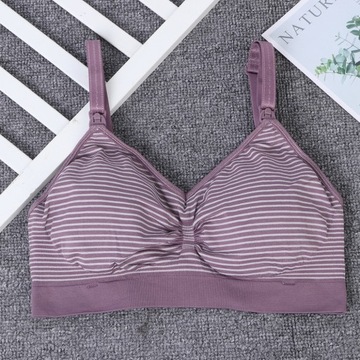 Беспроводной бюстгальтер в полоску для