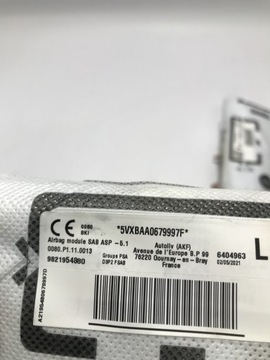 ПОДУШКА БЕЗОПАСНОСТИ СИДЕНЬЕ ЛЕВОЕ ПРАВОЕ OPEL CORSA F 19-