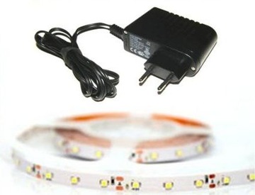 Taśma LED HQ Prem 300 12V CIEPŁY BIAŁY 5m ZASILACZ