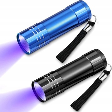 UV Torch 2pcs 9 LED Black Light Detector
