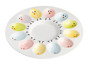 ЯИЧНАЯ ТАРЕЛКА С РАЗНОЦВЕТНЫМИ ПЕСНЯМИ