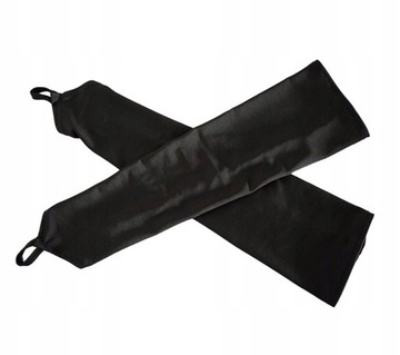 Атласные перчатки в стиле ретро Черный длинный наряд Женские перчатки без пальцев длиной до локтя