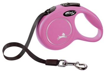 Flexi New Classic XS taśma 3m RÓŻOWA do 12kg