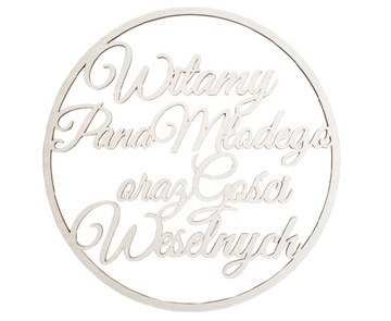 WITAMY PANA MŁODEGO ORAZ GOŚCI WESELNYCH OBRĘCZ 30