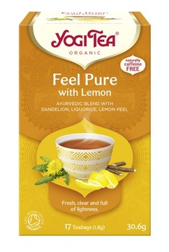 HERBATA FEEL PURE DETOX Z CYTRYNĄ BIO (17x1,8g) - YOGI TEA