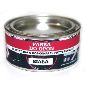 FARBA DO MALOWANIA OPON ELASTYCZNA BIAŁA 100ML