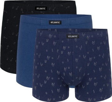 ATLANTIC SZORTY MĘSKIE BOKSERKI ELASTYCZNE MAJTKI 3MH025 3PAK XL