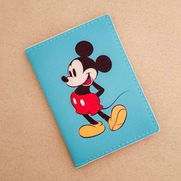 Funda de cuero PU para pasaporte de Mickey Pooh y