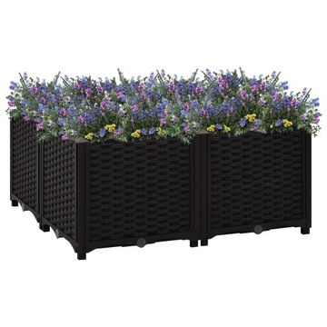 vidaXL Donica do podniesionej rabaty, 80x80x38 cm, polipropylen