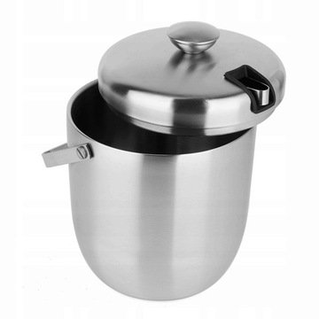 КОНТЕЙНЕР ДЛЯ ЛЬДА SATIN STEEL БОЛЬШОЙ, ведро 2,8 л + щипцы