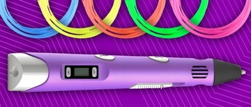 НАБОР 3D РУЧКИ ДЛЯ ДЕТЕЙ ПРИНТЕР MAGIC PEN + PLA КАРТРИДЖИ 160 МЕТРОВ