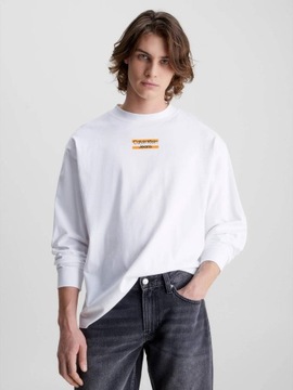 Męski Longsleeve Transparent Stripe Calvin Klein Jeans Biały XL J30J322871