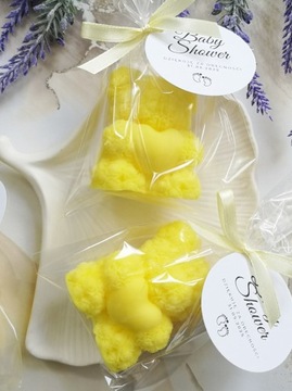 Prezent upominek Miś z sercem mydełko glicerynowe na urodziny chrzciny gift