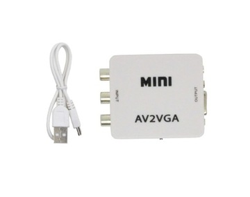 Композитный видеоконвертер CVBS AV в VGA D-SUB