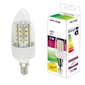 Whitenergy Żarówka LED 5W E14 ciepła