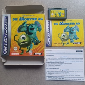 Monsters Inc, Nintendo GBA, все на немецком языке