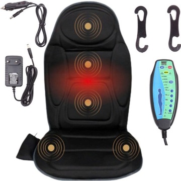 Mata SAMOCHODOWA PODGRZEWANA + Pilot AUTO KRZESŁO FOTEL MASAŻ MASUJĄCA