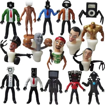 16 SZT ZESTAW FIGUREK SKIBIDI TOILET PLUSH FIGURKI
