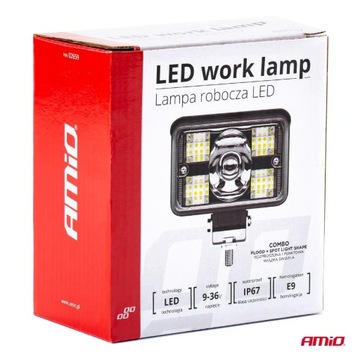 РАБОЧАЯ ЛАМПА ГАЛОГЕННАЯ ПОИСК 9-36В 17xLED 3400LM