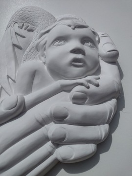 АНГЕЛ Барельеф ФИГУРА АНГЕЛ-ХРАНИТЕЛЬ Ребенок Младенец АНГЕЛ-МАЛЫШ