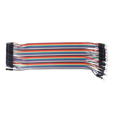 Przewody połączeniowe męsko-żeńskie 20cm - 40szt