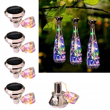 KOREK DO BUTELKI LAMPKI GIRLANDA SOLARNA LED 20LED