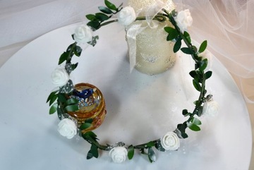 Венок для причастия БЕЛЫЕ РОЗЫ венки для причастия вечеринка ПЕРВОЕ ПРИЧАСТИЕ