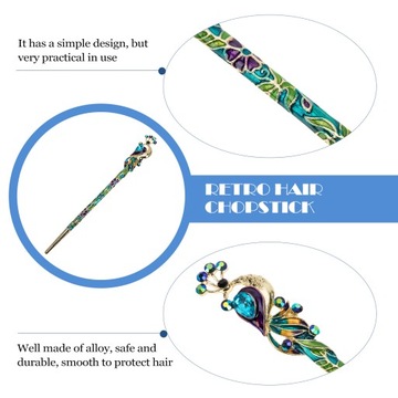 Алюминиевая заколка для волос Hanfu Cloisonne