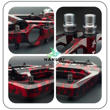 АЛЮМИНИЕВЫЕ велосипедные ПЕДАЛИ ПЛАТФОРМА 16 контактов +3 подшипника LIGHT HAKURI