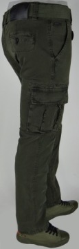 ЗЕЛЕНЫЕ Брюки-карго стрейч с поясом r36 IT. Различные размеры