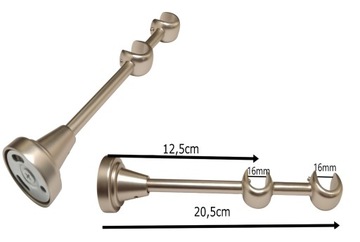 ДВОЙНОЙ МЕТАЛЛИЧЕСКИЙ КАРДИН Fi16+16/420см+ ЛЯГУШКИ