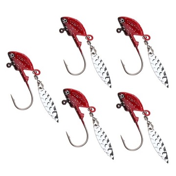 5 sztuk haczyków Jig Head - Czerwony 7g