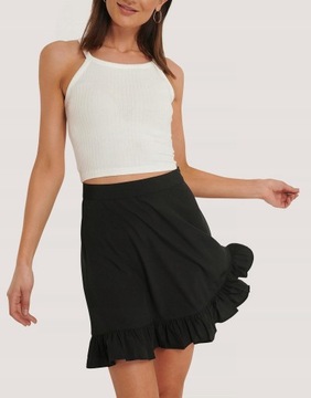 NA-KD ЧЕРНАЯ МИНИ-ЮБКА RALLANT БАЗОВАЯ _ 38 М