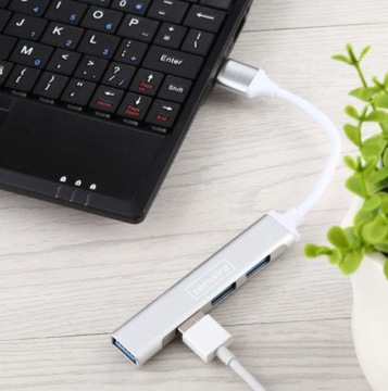USB-C HUB 4x USB 3.0 АДАПТЕР РАЗДЕЛИТЕЛЬ РЕПЛИКАТОР ПОРТОВ Zenwire SLIM