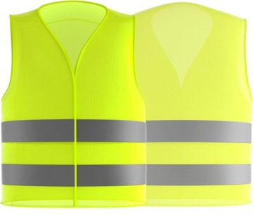 Kamizelka odblaskowa ostrzegawcza drogowa budowlana uniwersalna żółta DDK