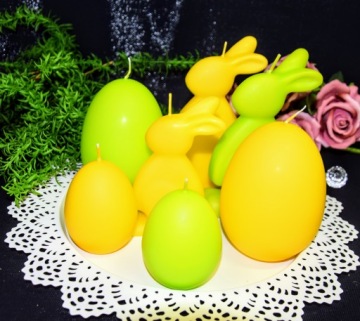 Свеча для пасхального яйца 9 см матовая желтая