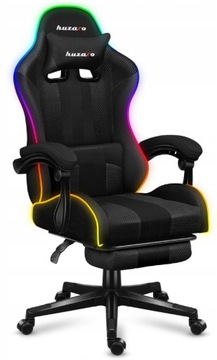 Fotel Gamingowy Gracza obrotowy HUZARO RGB Pilot