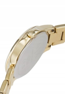 Zegarek damski ARMANI EXCHANGE złoty z ciemną tarczą na bransolecie