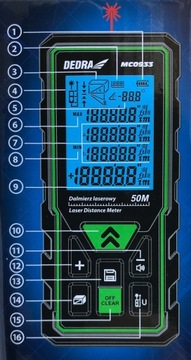 Лазерный дальномер DEDRA MC0933 50 м